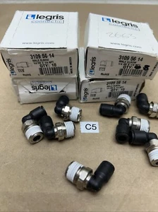 (38) LEGRIS 3109-56-14 MALE ELBOW 1/4 TUBE X 1/4 NPT (3boxes Of 10& 1 Of 8) - Picture 1 of 5
