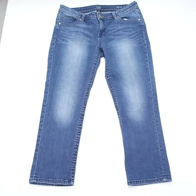 Pantalones de mezclilla A.n.a para mujer talla 10 X 30 azul algodón pierna recta tiro medio 5 bolsillos Foto 1 de 4