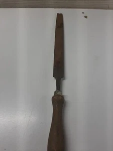VINTAGE JOHNSON RASP FILE W/ ROUND WOOD HANDLE - 16" Made In USA - Picture 1 of 7