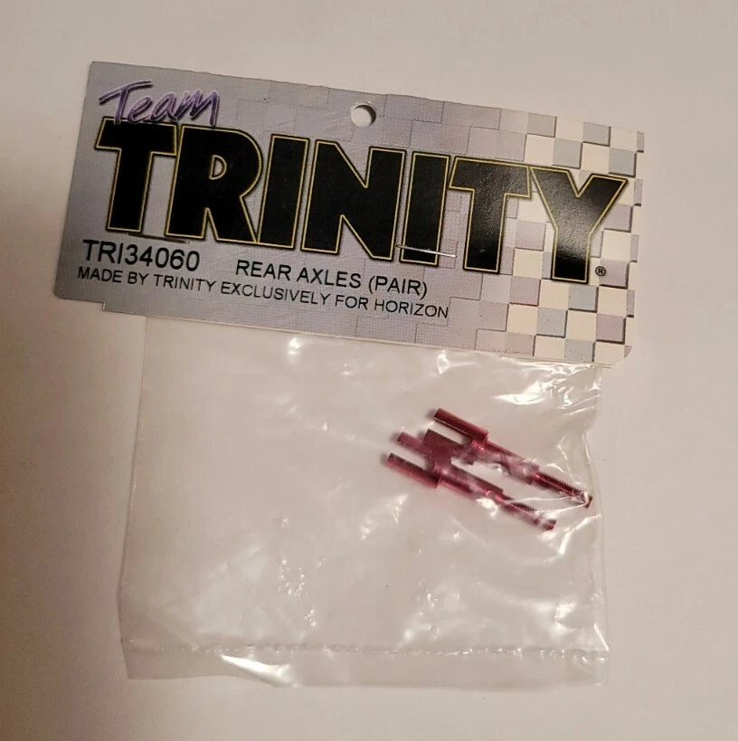 Trinity Rear Stub Axles Red Anodized Aluminum Team Losi Mini T 1.0 1/18th Mini-T - Image 1 of 1