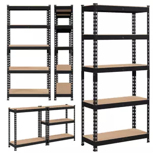 5 Shelf Adjustable Heavy Duty Metal Boltless Storage Shelving Unit Utility Rack - Picture 1 of 9