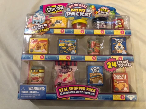 SHOPKINS Oh So Real Mini Packs 24 Items Real Shopper Pack NEW & Sealed Cover