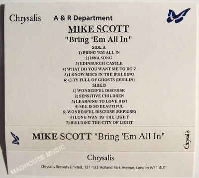 MIKE SCOTT Waterboys Bring Em' All In 13 Track UK In-House PROMO ONLY Mint - Image 1 of 4