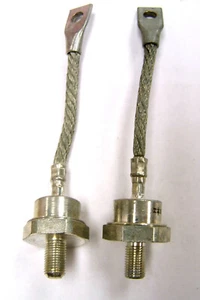 2 International Rectifier 150K20A 150 Amp 200 Volt Stud Diode w/ Wire Lug Anode - Picture 1 of 8