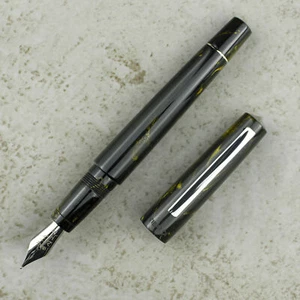 Tibaldi Infrangibile Fountain Pen, Black & Gold, Made In Italy, Brand New - Picture 1 of 2