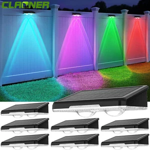 1-8x LED Solar Fence Lights Outdoor Garden Yard Wall Step Stairs Deck Waterproof - Picture 1 of 20