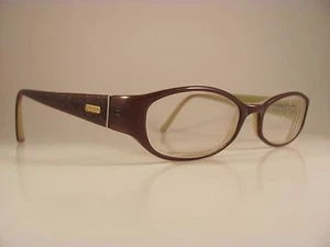 Coach 534 Brown / Camel Embossed Full Rim Designer RX Eyeglass Frames - Picture 1 of 5