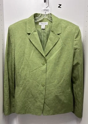 Blazer verde seda/linho Judith Hart tamanho 14 - Imagem 1 de 3