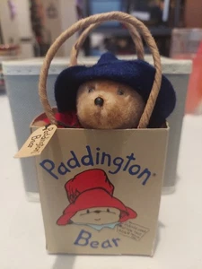 Vintage 1987 Eden Toys Mini Paddington Bär in Tasche. - Bild 1 von 9