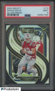 2024 Select Silver Prizm #113 Drake Maye Patriots RC Rookie PSA 9 MINT - Picture 1 of 2