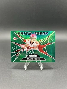 2024 Panini Prizm #1 Travis Kelce Prizm Break Green Prizm Super Bowl 59 - Picture 1 of 2