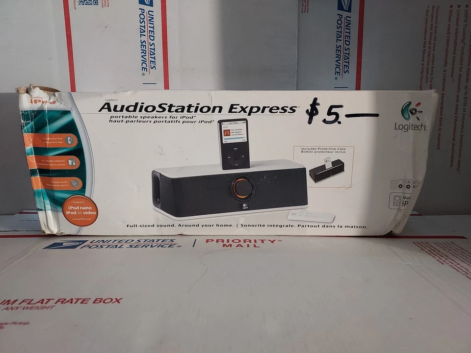 Logitech Audiostation Express Multimedia Speaker iPod No Cords No Remote - #421 - Image 1 of 4