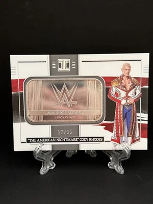 2022 Panini Impeccable WWE Cody Rhodes Silver 1 Troy Oz Bar #17/35 #19 - Image 1 of 2