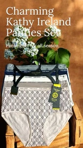 KATHY IRELAND~5 PCK COTTON STYLE BF1255 SPANDEX BRIEFS~MULTICOLOR REGULAR SIZES! - Picture 1 of 5