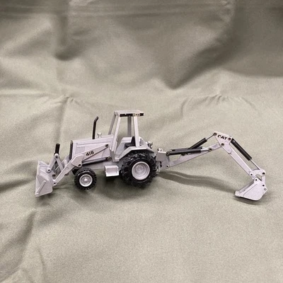 NZG #285 CAT Caterpillar 416 Backhoe Loader - 1:50 - Silver Limited Edition - Image 1 of 4