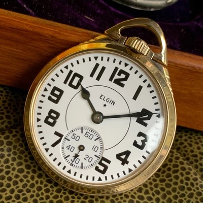 1943 Elgin Grade 478 B.W. Raymond 16S 21 Jewels Railroad Pocket Watch - Image 1 of 4