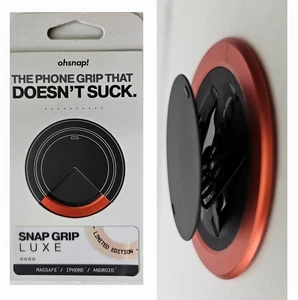 Ohsnap Snap Grip Magnetic Phone Grip & Stand magsafe Hot Orange - Picture 1 of 5
