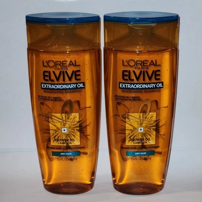 (2) Loreal Paris Elvive Extraordinary Oil Nourishing Shampoo Dry Hair 12.6 oz - Image 1 of 4
