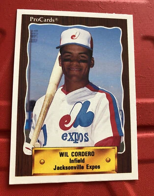 1990 ProCards Wil Cordero Minor League Card #1381 - Jacksonville Expos - Image 1 of 2