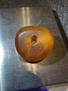 - Grosse PERLE en AMBRE Amber - Naturel - AFRIQUE DE L'OUEST 19.8g Très Rare - Imagen 1 de 9