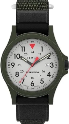 Timex Men's Expedition Acadia TW4B29300 - Black/Green 20mm Fabric Strap NEW - image 1 of 3