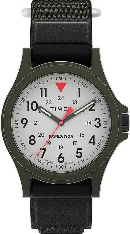 Timex Men's Expedition Acadia TW4B29300 - Black/Green 20mm Fabric Strap NEW - image 1 of 3