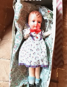 Uralte Puppe im Original Karton Wow 💓klick - Bild 1 von 7