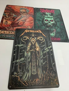 Job lot of Tin signs Metallica slipknot x 3 (M5) - Picture 1 of 4