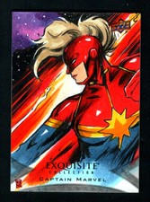 Captain Marvel 2021 UD Marvel Exquisite Collection 1/1 Sketch by Melike Acar