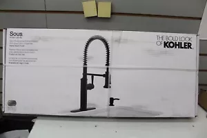 Kohler Sous - R10651-SD-BL Pro Style Pull Down Sprayer Kitchen Faucet Black NEW - Picture 1 of 6