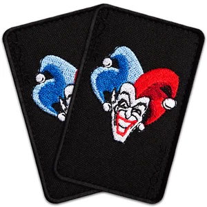 2-Piece Joker Patch Set, Embroidered Joker Face Morale Patches 2x3" - Picture 1 of 9