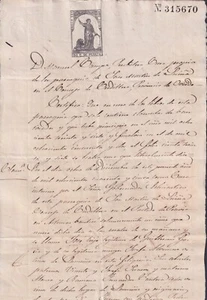 1872-PS-16 ESPAÑA SPAIN REVENUE SEALLED PAPER 1872 SELLO 11º. - Picture 1 of 4