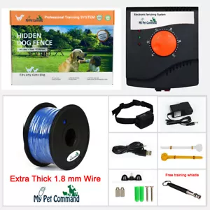 Waterproof Electric Dog Fence Hidden Rechargeable Pet Containment Kit Add Dogs - Picture 1 of 12