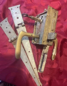 Altes Kastenschloss mit Schlüssel vor 1900 antik - Bild 1 von 5