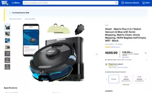 Shark - Matrix Plus 2-in-1 Robot Vacuum & Mop with Sonic Mopping - Picture 1 of 18
