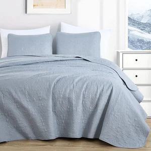 Chezmoi Collection Luca 3-Piece Medallion Oversized Bedspread Coverlet Set - Picture 1 of 43