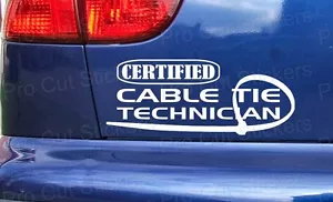 Calcomanía pegatina de novedad técnica de corbata de cable divertida escena JDM DUB - Imagen 1 de 2