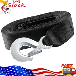 HEAVY DUTY BOAT TRAILER TOW REPLACEMENT WINCH STRAP ROPE 2" x20' WITH SNAP HOOK - Picture 1 of 12