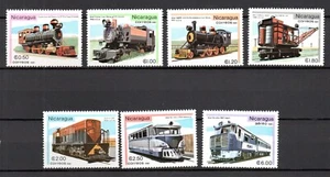 Nicaragua 1981 set Trains/Railroad/Eisenbahn stamps (Michel 2231/37) MNH - Picture 1 of 1