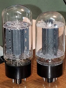 RCA 6L6GC Black Plate MaxiMatch2 tested Matched Pair (2) tube lot - Picture 1 of 2