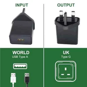 5X USB Power Supply Adapter Converter Charger AC 100V-240V 5V 2A 10W ORIGINAL UK - Picture 1 of 4
