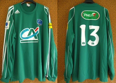 Maillot porté Adidas Coupe de France Vert #13 PMU match worn Jersey - XL - Photo 1/4