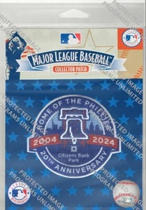2024 PHILADELPHIA PHILLIES 20TH ANNIVERSARY PATCH CITIZENS PARK MLB WORLD SERIES - Picture 1 of 1