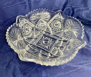 1906 EAPG US Glass Company Regal Pattern Clear Bowl Candy Dish 8” MINT! HTF! - Picture 1 of 6