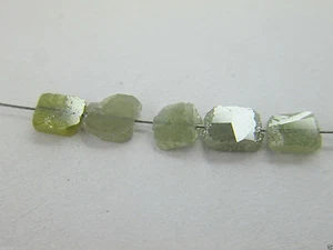 1.35Cts Natural Real Multi Color Flat Square Drilled Diamond Beads Lot - Picture 1 of 5