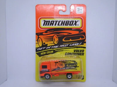 Matchbox VOLVO CONTAINER TRUCK F10 Get in the Fast Lane 1995 USA Card #23/75 MOC - Image 1 of 4