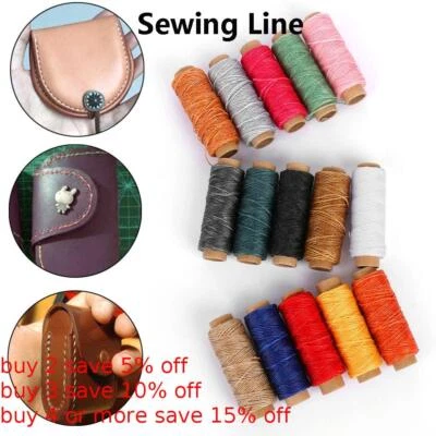 Durable Hand Stitching Handicraft DIY Leather Cord Waxed Thread Sewing Line - Image 1 of 4