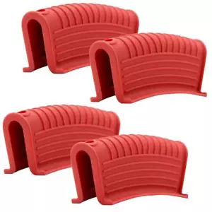 Confezione 4 Porta Padella Silicone Manico Caldo Cucina Resistente al Calore Manicotto Pentola - Foto 1 di 7