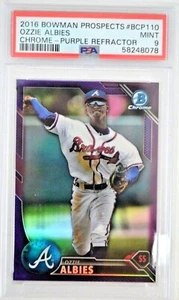 Ozzie Albies 2016 Bowman Chrome Prospects - Purple Refractor /250 MINT PSA 9 - Bild 1 von 4