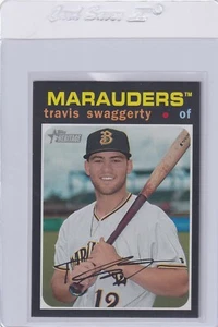 2020 TOPPS HERITAGE RC TRAVIS SWAGGERTY PITTSBURGH PIRATES MINOR LEAGUES E6258-4 - Picture 1 of 2